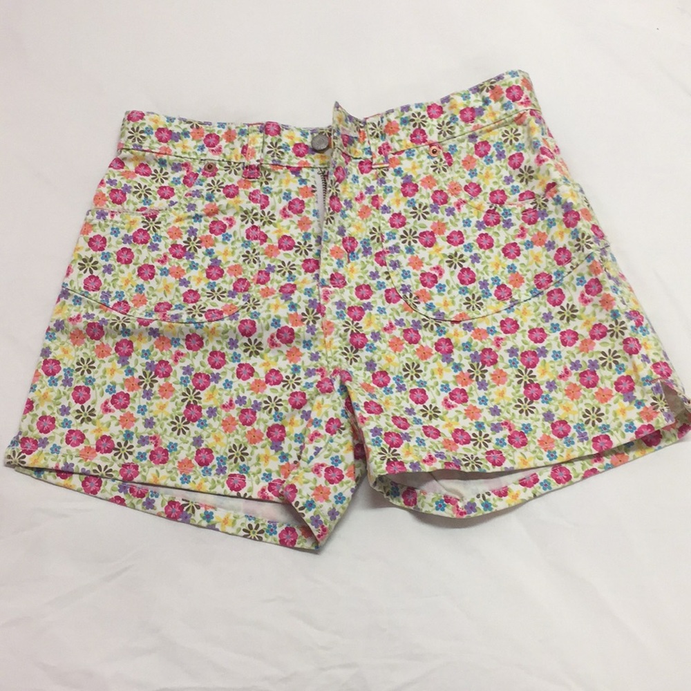 Floral high-rise shorts